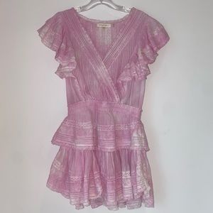 LoveShackFancy pink “Gwen Mini Dress”